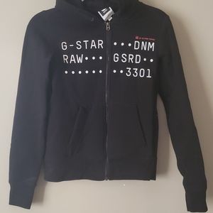 G-STAR black hoodie fleece lined